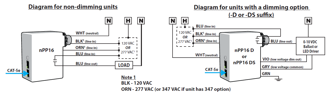 nPP16 Wiring diagram NO EFP